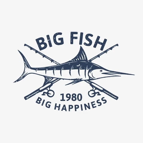 EPS,JPG Vintage Fishing Logo Design