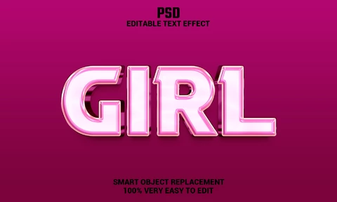 PSD Girl Text Effect