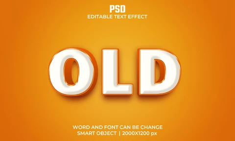 PSD Old Text Effect