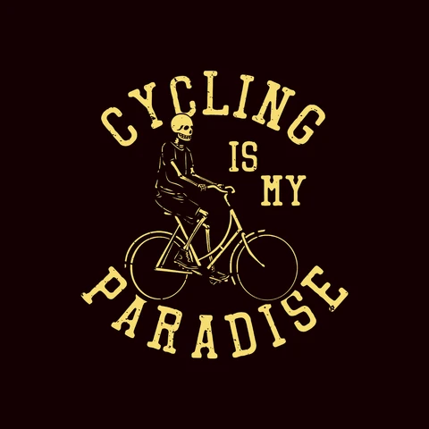 EPS,JPG Vintage Skeleton Cycling Illustration