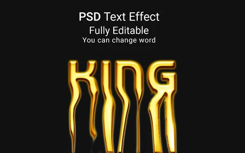 PSD Efecto de estilo de fuente King
