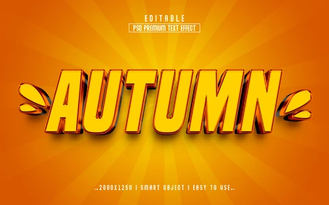 PSD Autumn Splash Text Effect