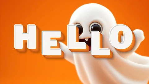 AI,EPS Efecto de texto fantasma de Halloween