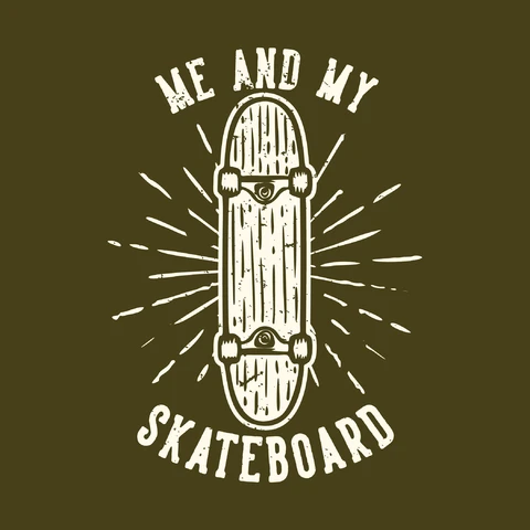 EPS,JPG Vintage Skateboard Illustration