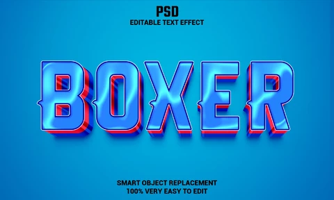 PSD Efecto de texto bóxer