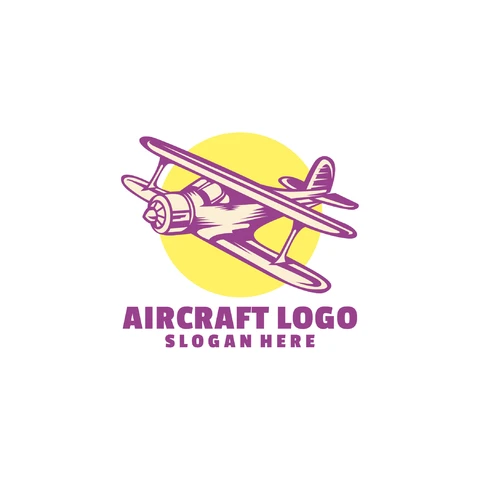 EPS,JPG Vintage Aircraft Logo Design