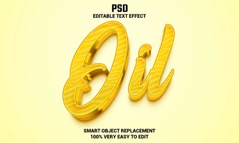 PSD Oil Text Effect