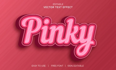 EPS Effet de texte Pinky