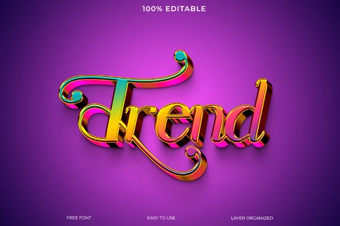 PSD Trend-Textstil-Effekt