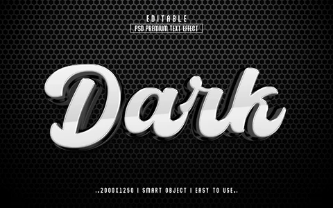 PSD Dark Text Effect
