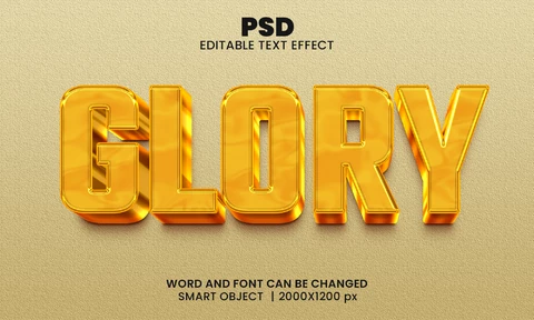 PSD Golden Glory Text Effect