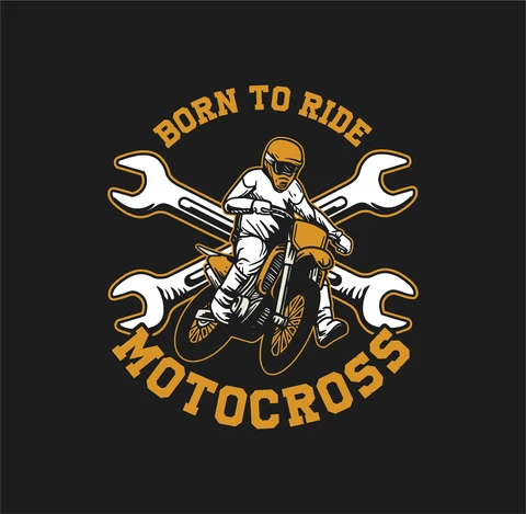 EPS,JPG Design de logotipo vintage de motocross