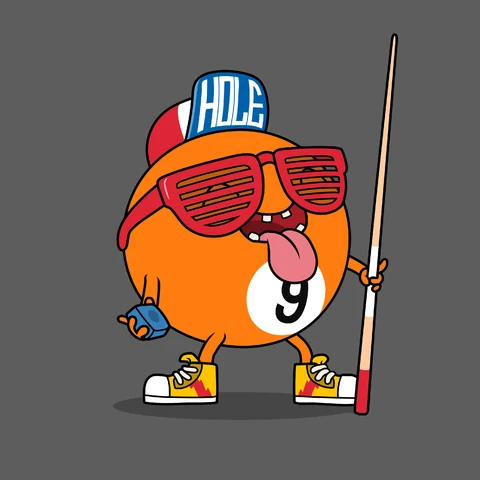 EPS,JPG Cartoon Style Billiard Ball Character Illustration
