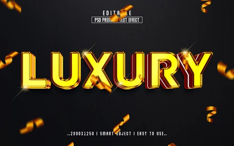 PSD Effet de texte luxueux et doré