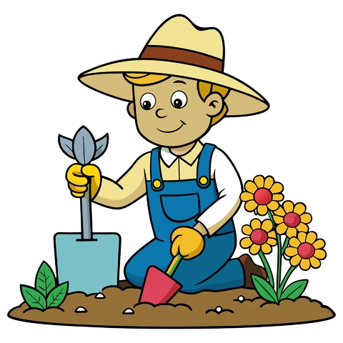 AI,JPG Cartoon Farming Illustration
