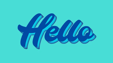 AI,EPS Effet texte Hello