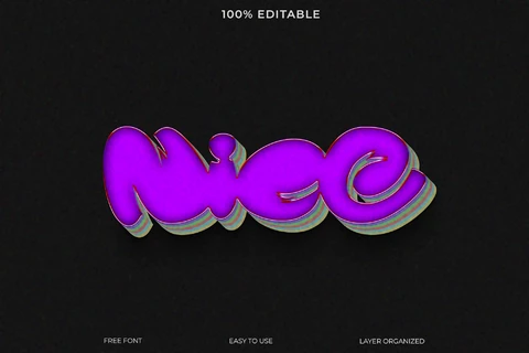 PSD Nice Font Style Text Effect