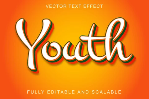 EPS Youth Sunny 3D Font Style Effect