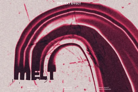 PSD Melt Text Style Effect