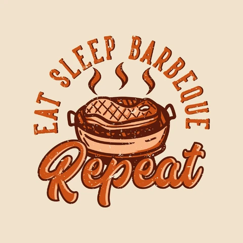 EPS,JPG Vintage Barbecue Quote Design
