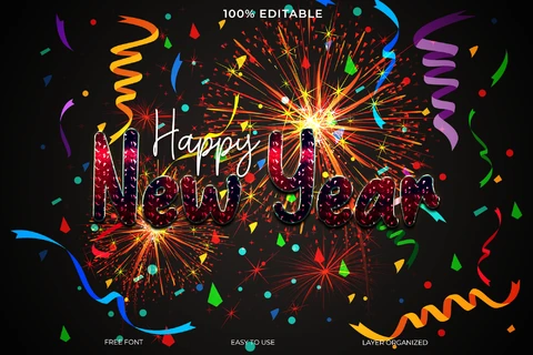 PSD Efeito de estilo de texto de feliz aniversário