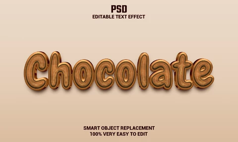 PSD Chocolate Text Effect