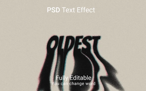 PSD Efeito de estilo de fonte mais antigo