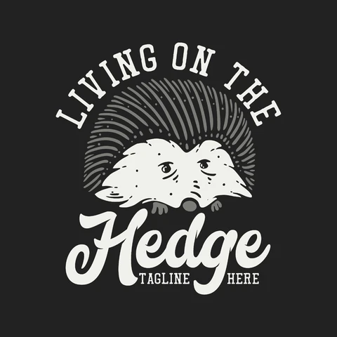 EPS,JPG Vintage Style Hedgehog T-shirt Design