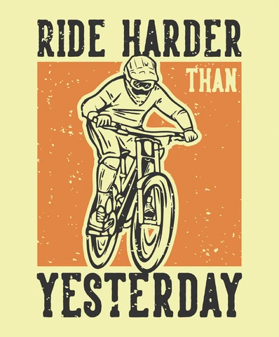 EPS,JPG Vintage Style Cycling Motivational Poster