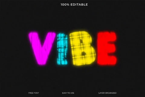 PSD Vibe Font Style Text Effect