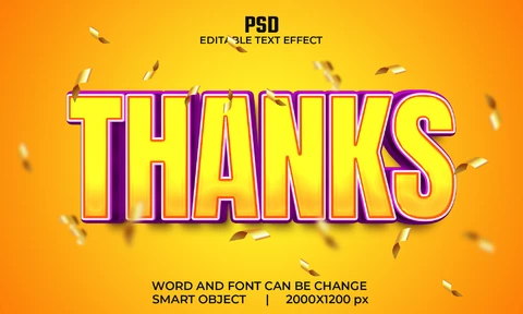 PSD Thanks Text Effect