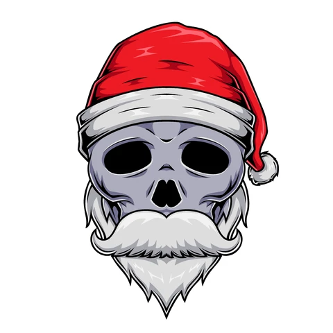 EPS,JPG Holiday Skull Illustration