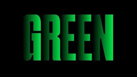 AI,EPS Green Shadow Text Effect