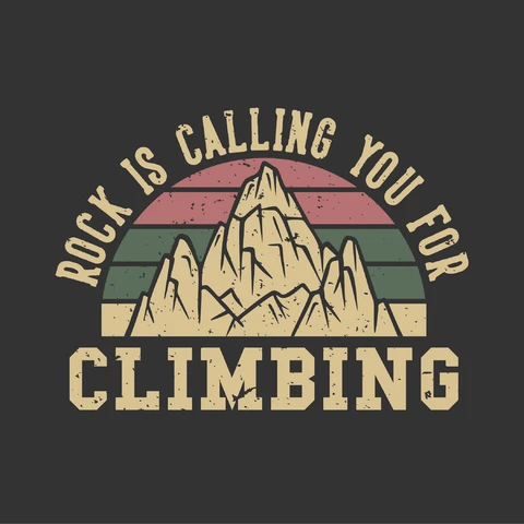 EPS,JPG Vintage Style Mountain Climbing T-Shirt Design