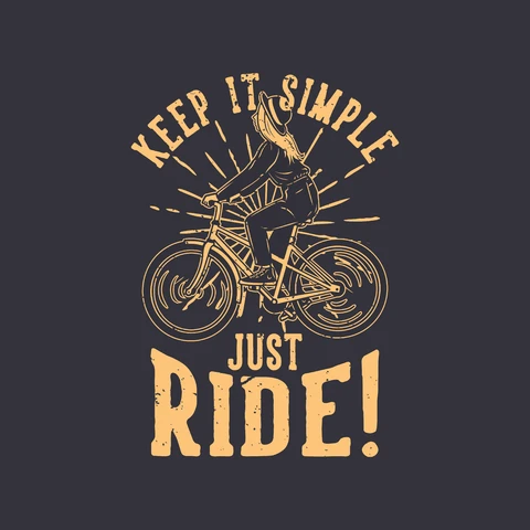 EPS,JPG Vintage Bicycle Illustration with Text