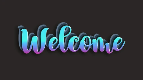 AI,EPS Efecto de estilo de fuente 3d de bienvenida