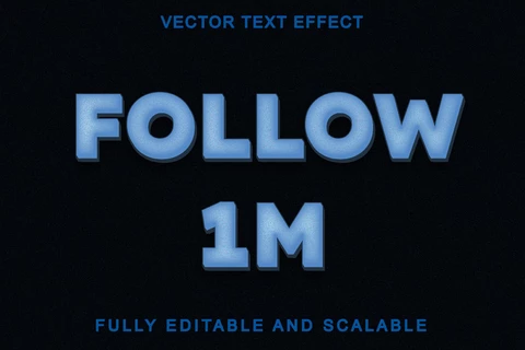 EPS Suivre 1m glowy font style effect