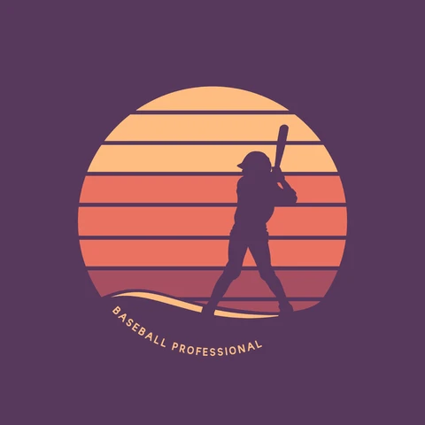 EPS,JPG Retro Baseball Logo Design