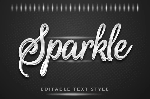 AI,EPS Sparkle Text Effect