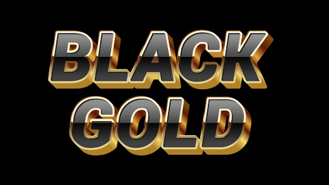 EPS,AI Effetto testo 3d classico oro nero