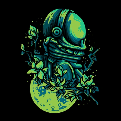 EPS, JPG Futurystyczna ilustracja inspirowana naturą