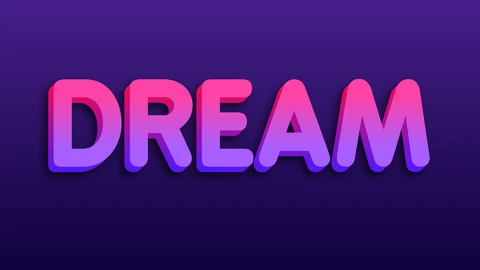 AI,EPS Purple Pink 3D Text