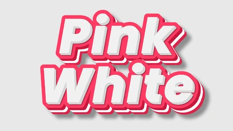 AI,EPS Bold Pink and White Layered Text Effect