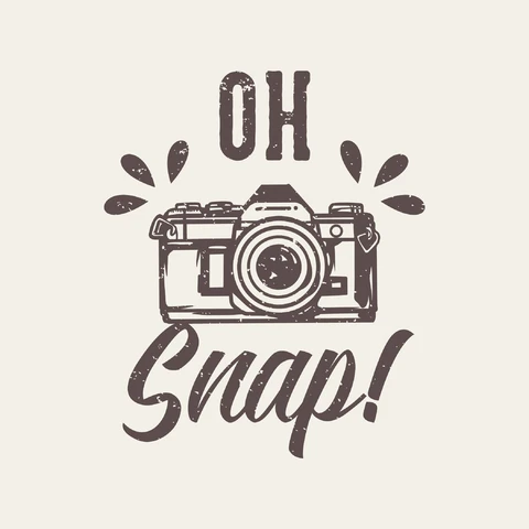 EPS,JPG Vintage Camera Illustration with Text