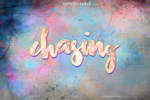 PSD Chasing Text Style Effect