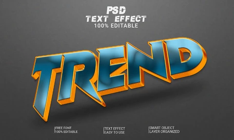 PSD Tendencia rock pesado estilo fuente efecto