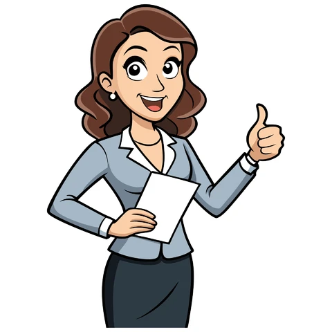 AI,JPG Cartoon Character Businesswoman Illustration