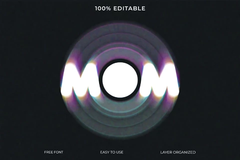 PSD Mom Font Style Text Effect