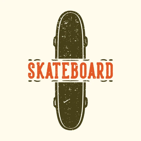 EPS,JPG Vintage Skateboard Logo Design