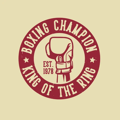 EPS,JPG Vintage Boxing Championship Badge